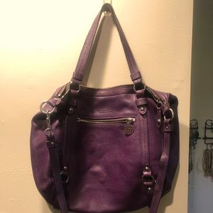 Purple coach purse